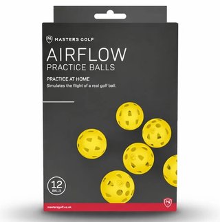 Masters Golf Airflow XP bolas de golf de práctica (pack de 12), amarillas