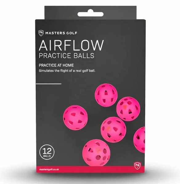 Masters Golf Airflow XP bolas de golf de práctica (12 pack), rosa