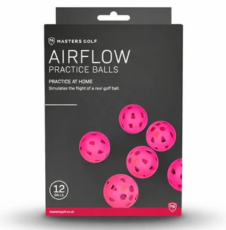 Masters Golf Airflow XP bolas de golf de práctica (12 pack), rosa