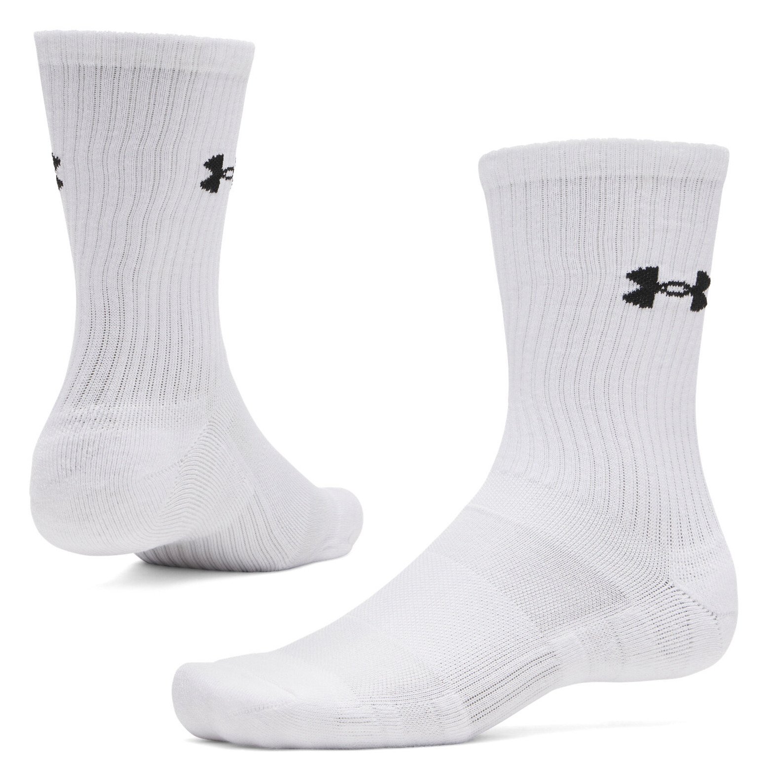 Under Armour UA Performance Cotton calcetines unisex (pack de 3), blanco