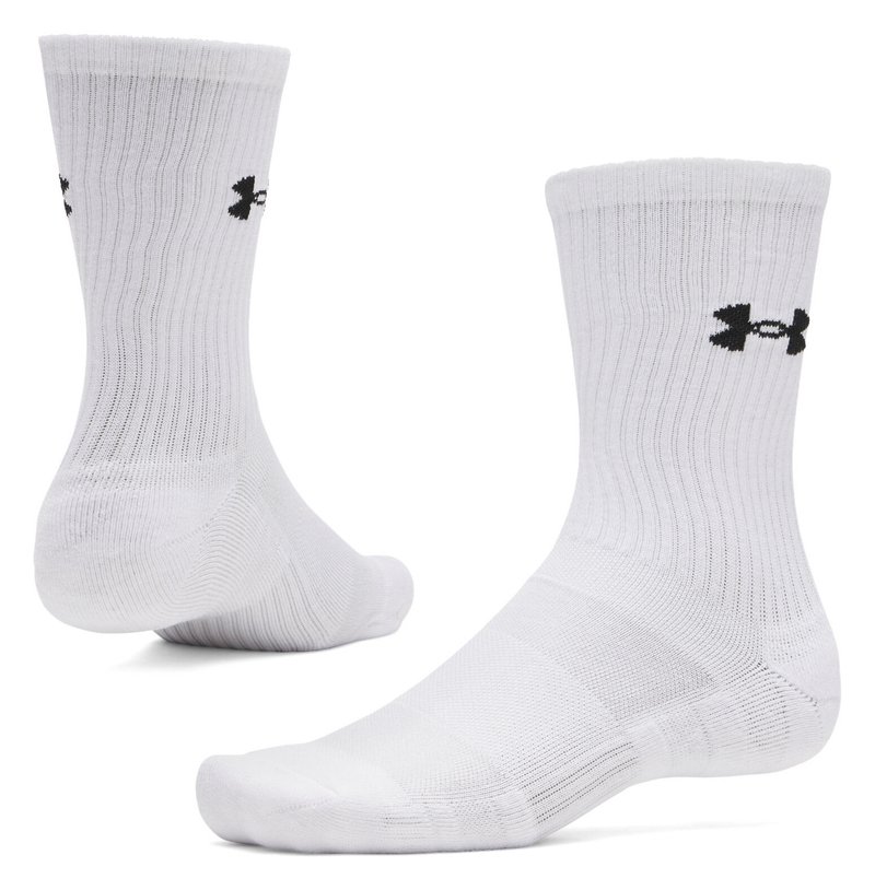 Under Armour UA Performance Cotton calcetines unisex (pack de 3), blanco