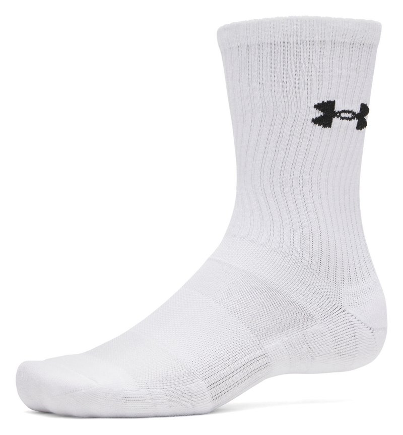 Under Armour UA Performance Cotton calcetines unisex (pack de 3), blanco