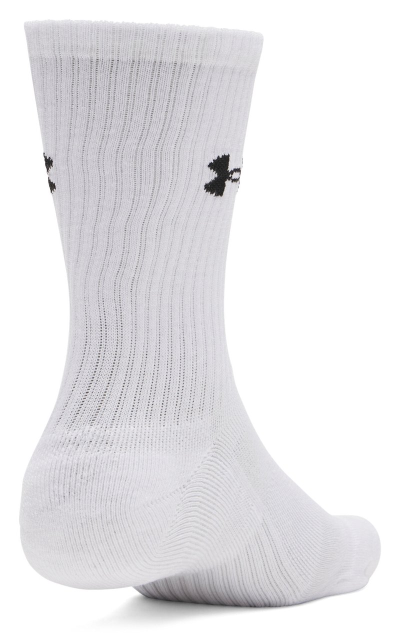 Under Armour UA Performance Cotton calcetines unisex (pack de 3), blanco