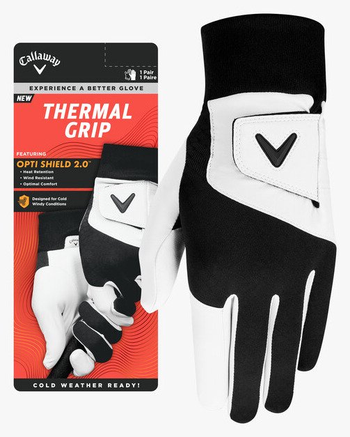 Callaway Thermal Grip 27 guantes de golf de mujer, par, negro