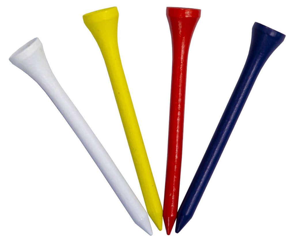 Longridge 53mm (20 uds.) tees de madera, colores mixtos