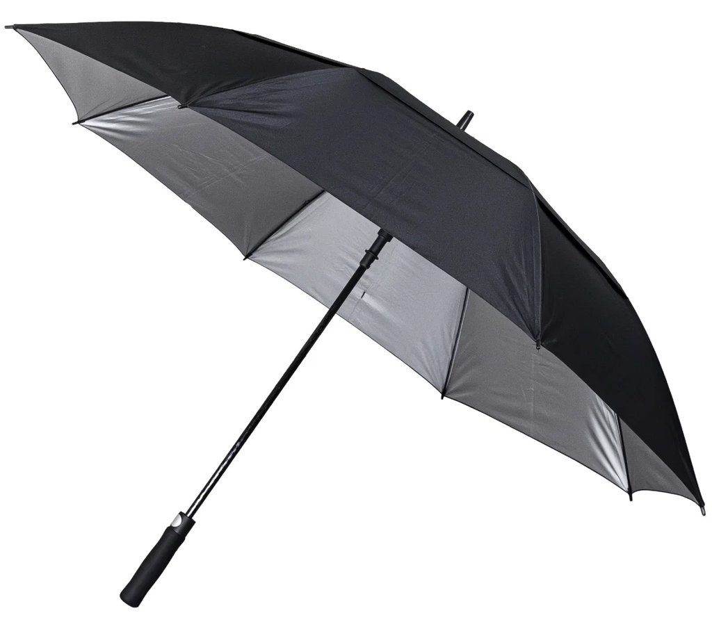 Longridge 62" Windproof UV paraguas, negro