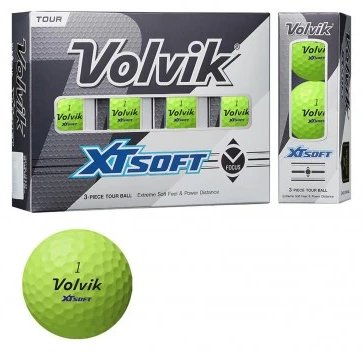 Volvik XT Soft bolas de golf (12 bolas), verde