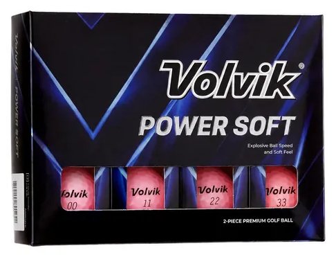 Volvik POWER Soft bolas de golf (12 bolas), rosa