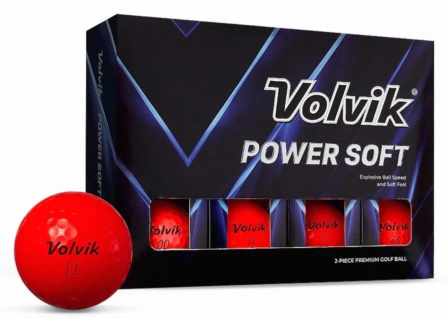 Volvik POWER Soft bolas de golf (12 bolas), rojo