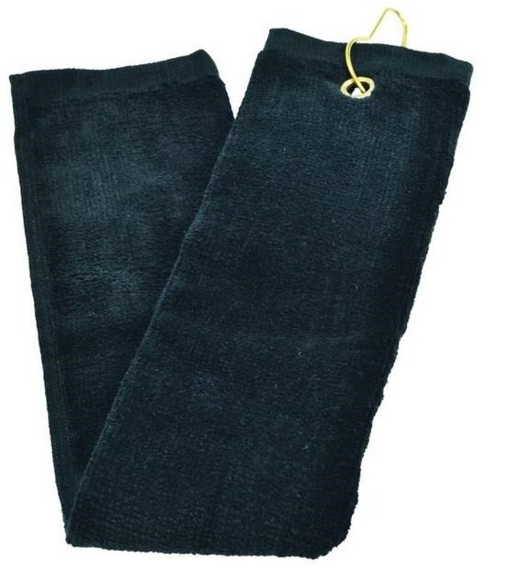 Longridge Three Fold toalla de golf, negra