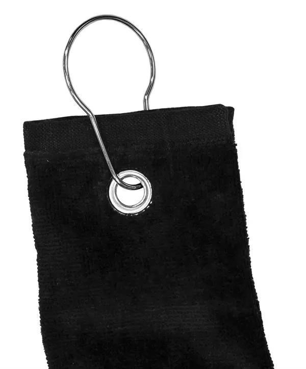 Longridge Three Fold toalla de golf, negra