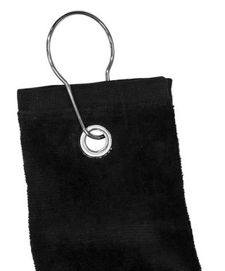 Longridge Three Fold toalla de golf, negra