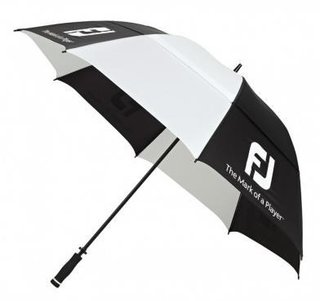 FootJoy Dual Canopy paraguas de golf, negro/blanco