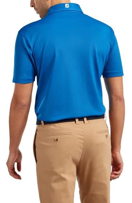 FootJoy Stretch Pique Solid polo de hombre, azul cobalto