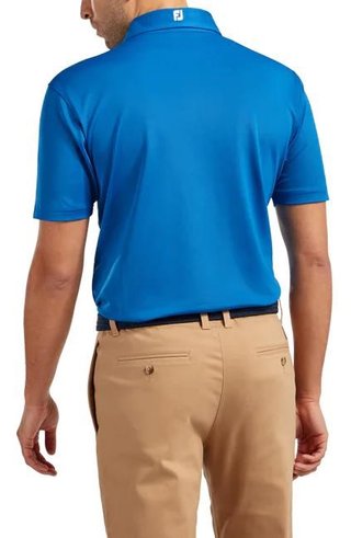 FootJoy Stretch Pique Solid polo de hombre, azul cobalto
