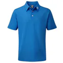 FootJoy Stretch Pique Solid polo de hombre, azul cobalto