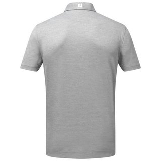 FootJoy Stretch Pique Solid polo de hombre, heather grey