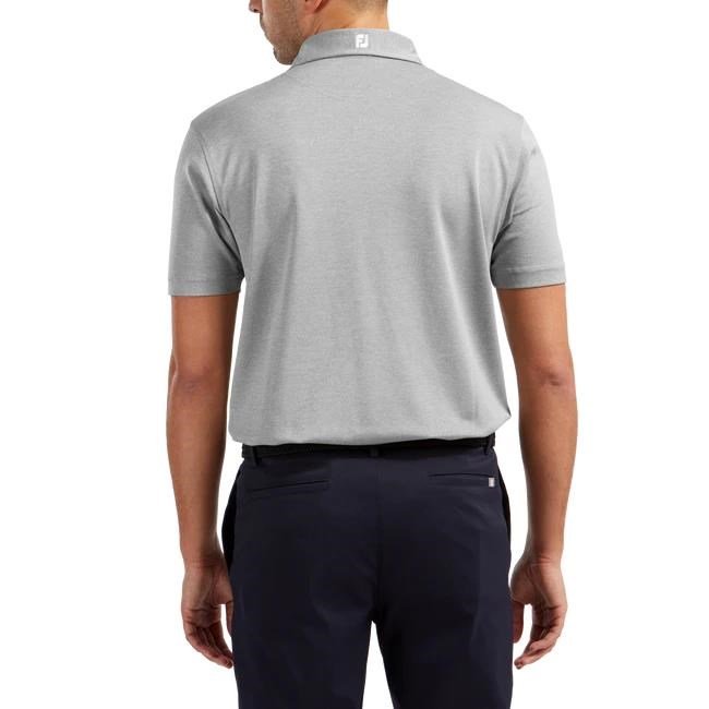FootJoy Stretch Pique Solid polo de hombre, heather grey