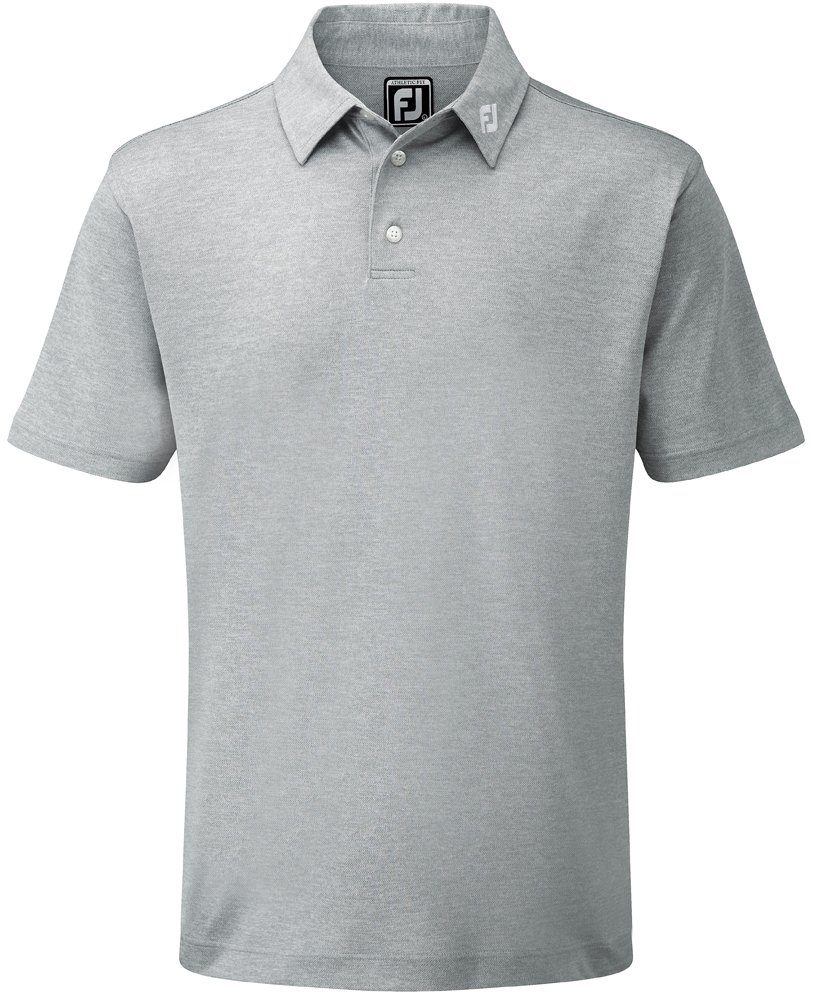 FootJoy Stretch Pique Solid polo de hombre, heather grey