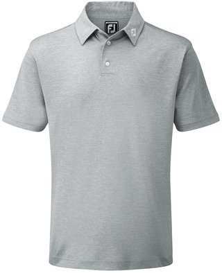 FootJoy Stretch Pique Solid polo de hombre, heather grey