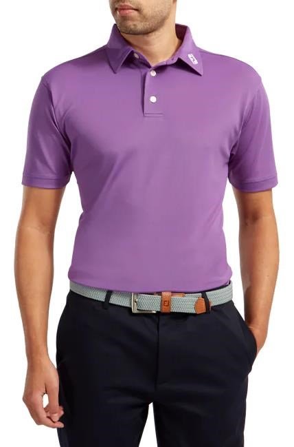 FootJoy Stretch Pique Solid polo de hombre, morado