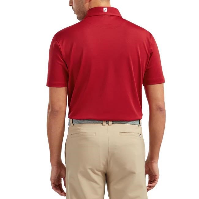 FootJoy Stretch Pique Solid polo de hombre, rojo