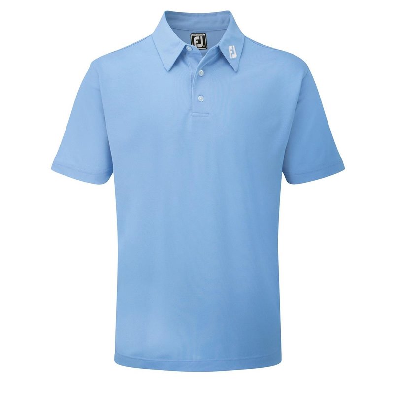 FootJoy Stretch Pique Solid polo de hombre, azul claro