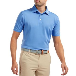 FootJoy Stretch Pique Solid polo de hombre, azul claro