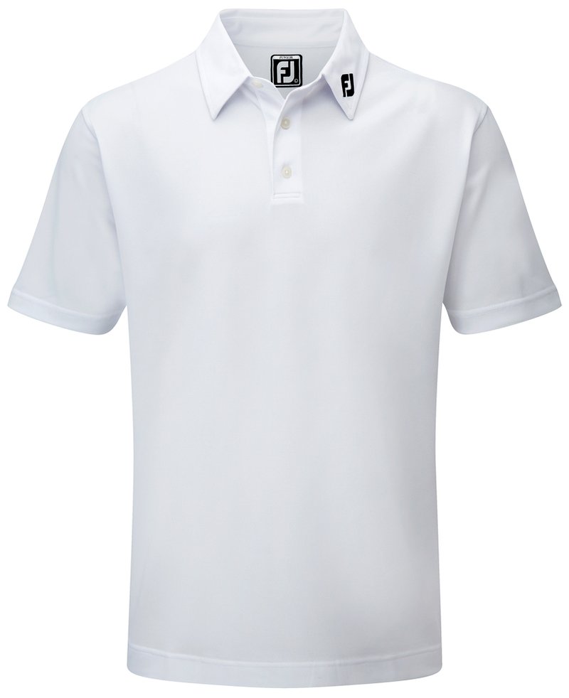 FootJoy Stretch Pique Solid junior polo, blanco