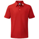FootJoy Stretch Pique Solid polo de junior, rojo