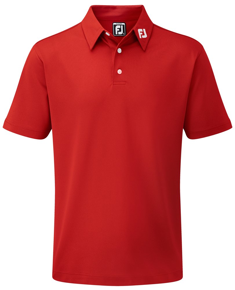 FootJoy Stretch Pique Solid polo de junior, rojo