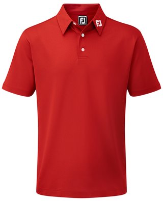 FootJoy Stretch Pique Solid polo de junior, rojo