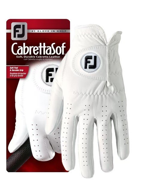 FootJoy CabrettaSof Cadet Pearl guante de golf para hombre, blanco