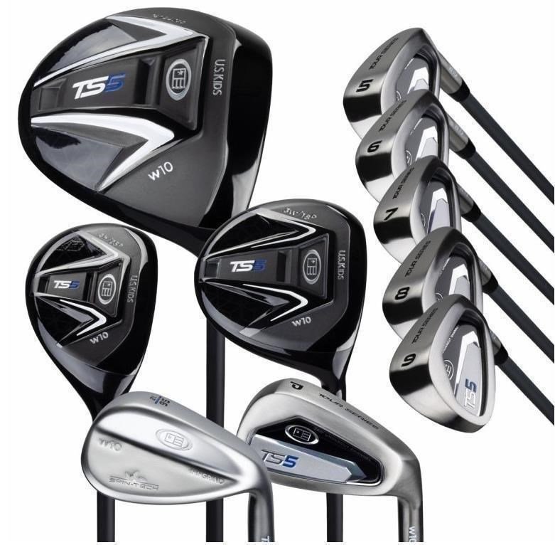 U.S. Kids Golf TS5-63 (160cm) V5 10-Club junior set de golf, grafito + stand bag, negro/blanco
