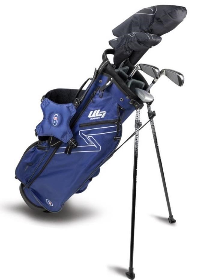 U.S. Kids Golf UL7-63 (160cm) W10 5-Club junior set de golf, acero/grafito + bolsa de pie, azul marino