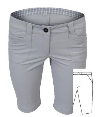 Tony Trevis Slim Fit pantalones cortos de mujer, blanco