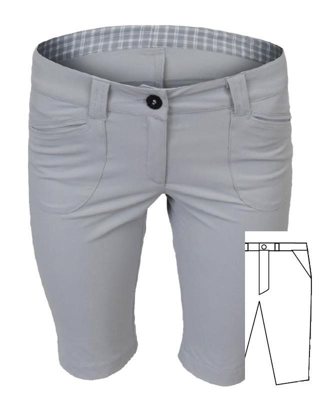 Tony Trevis Slim Fit pantalones cortos de mujer, blanco