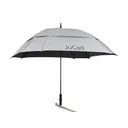 JuCad paraguas de golf resistente al viento 68" con pin, plateado (con protección UV)