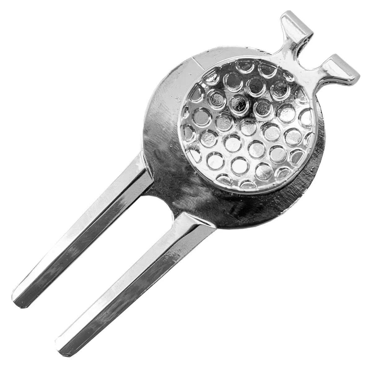 Longridge Laurel Pitchfork And Clip marcador de bola y reparador de pique, plateado