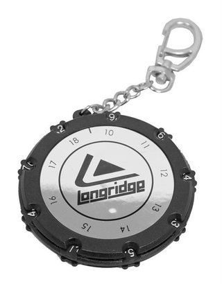 Longridge Round Scorer contador de golf 18 hoyos, negro