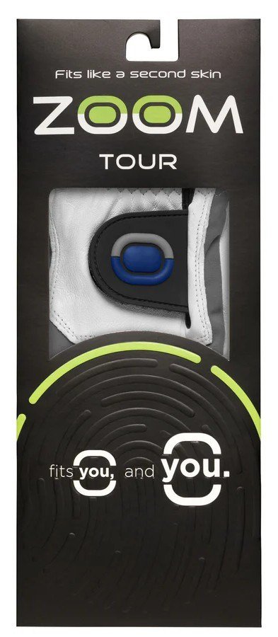 Zoom Zoom Tour guante de golf para hombre, blanco/plata/azul