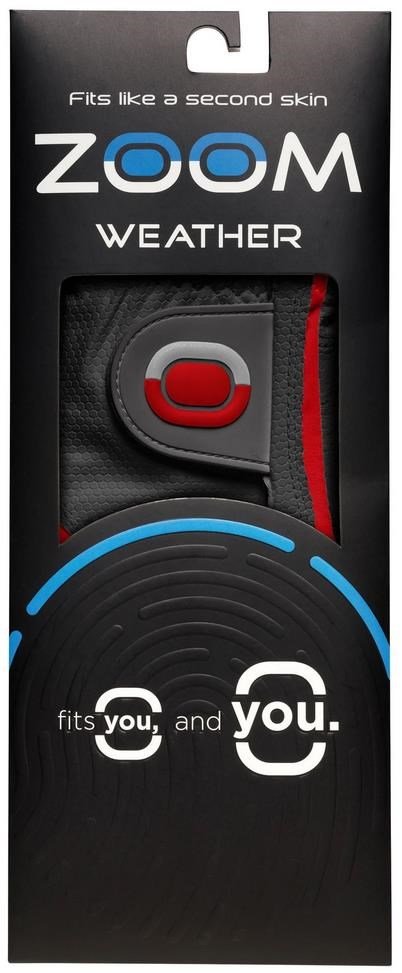 Zoom Zoom Weather guante de golf para hombre, rojo