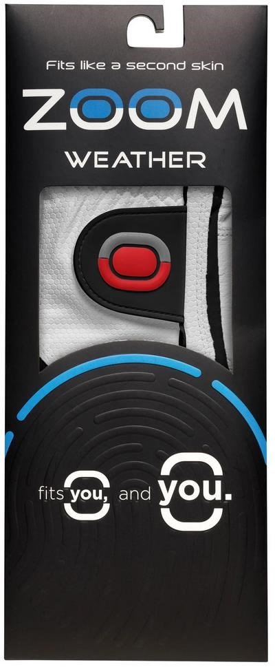 Zoom Zoom Weather guante de golf para hombre, blanco/negro/rojo