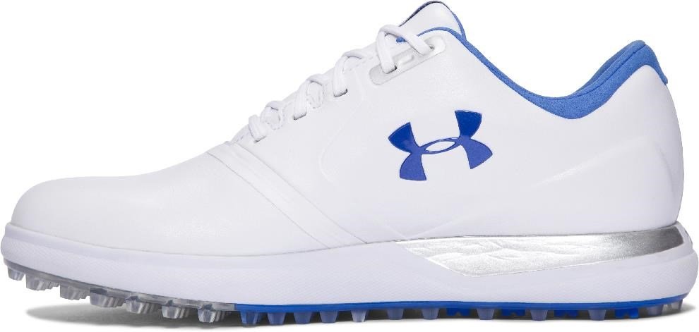 Under Armour W Performance SL zapatos de golf para mujer, blanco/azul mediterráneo