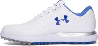 Under Armour W Performance SL zapatos de golf para mujer, blanco/azul mediterráneo