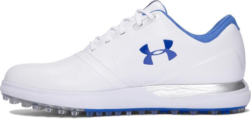Under Armour W Performance SL zapatos de golf para mujer, blanco/azul mediterráneo