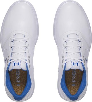 Under Armour W Performance SL zapatos de golf para mujer, blanco/azul mediterráneo