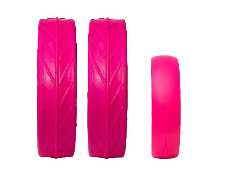 JuCad tires - 2 ruedas traseras, 1 rueda delantera, rosa