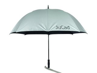 JuCad paraguas de golf 68" con pin, plateado (con protección UV)