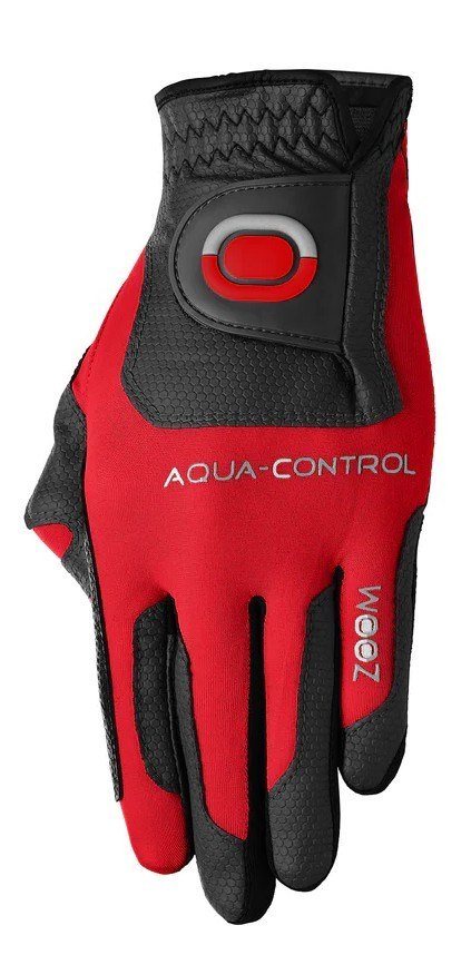 Zoom Zoom Aqua Control guante de golf para hombre, rojo